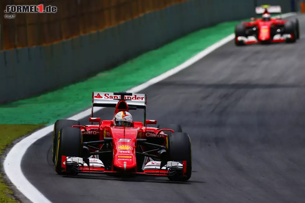 Foto zur News: Sebastian Vettel (Ferrari) und Kimi Räikkönen (Ferrari)