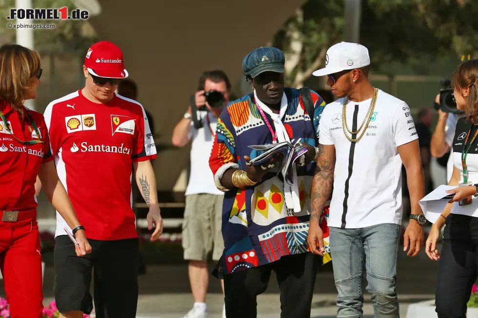 Foto zur News: Lewis Hamilton (Mercedes) und Kimi Räikkönen (Ferrari)