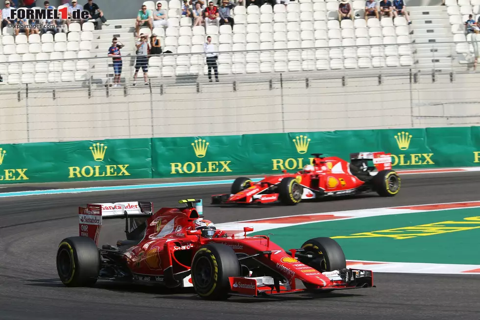 Foto zur News: Sebastian Vettel (Ferrari) und Kimi Räikkönen (Ferrari)