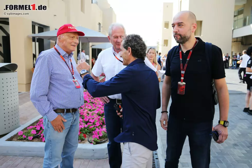 Foto zur News: Niki Lauda, Helmut Marko und Alain Prost