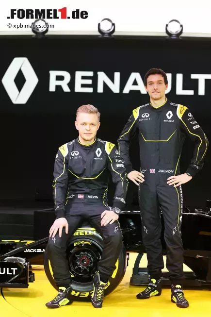 Foto zur News: Kevin Magnussen (Renault) und Jolyon Palmer (Renault)