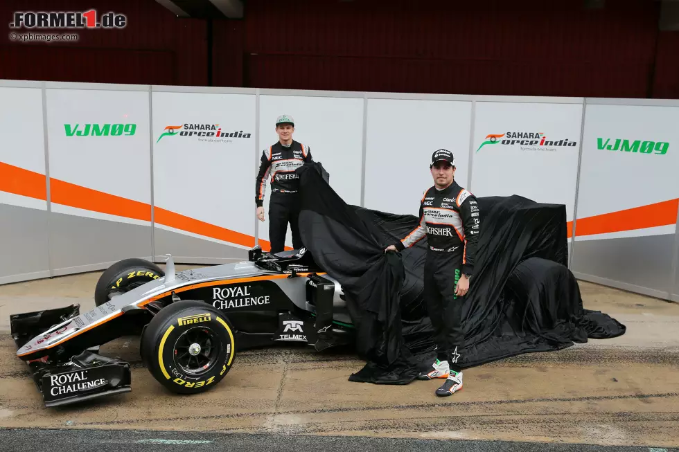 Foto zur News: Nico Hülkenberg (Force India) und Sergio Perez (Force India)