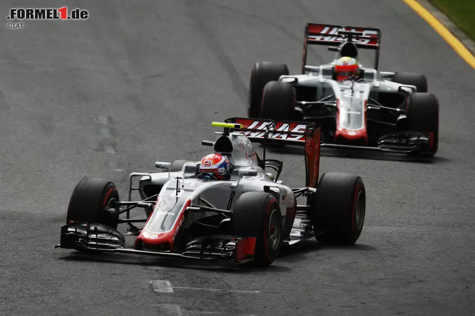 Foto zur News: Romain Grosjean (Haas) und Esteban Gutierrez (Haas)