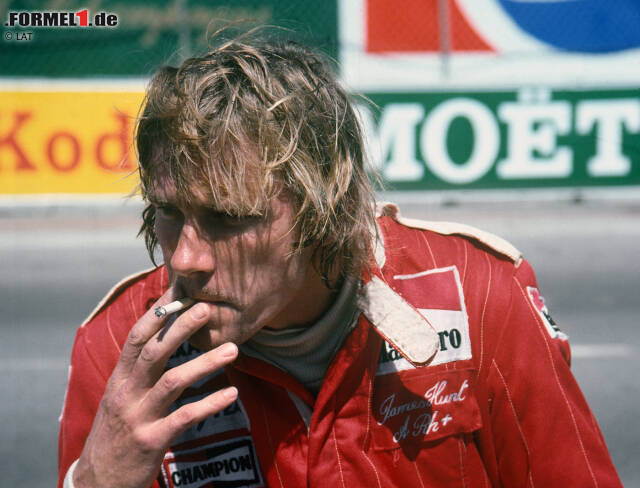 Foto zur News: #2 James Hunt: Dass der Parade-Playboy der Formel 1 dann und wann gekifft hat, weiß man nicht erst seit dem Hollywood-Blockbuster "Rush". Das hat in den wilden 1970ern aber niemanden groß interessiert.