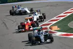 Foto zur News: Nico Rosberg (Mercedes), Kimi Räikkönen (Ferrari), Valtteri Bottas (Williams) und Felipe Massa (Williams)