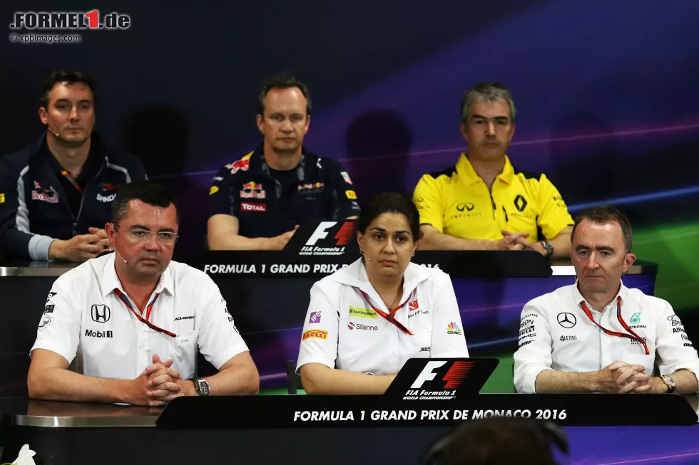 Foto zur News: James Key, Eric Boullier und Monisha Kaltenborn