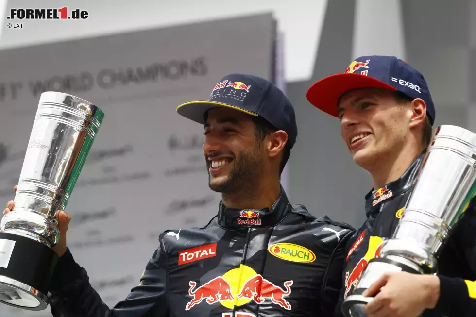 Foto zur News: Daniel Ricciardo (Red Bull) und Max Verstappen (Red Bull)