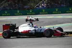 Foto zur News: Romain Grosjean (Haas) und Esteban Gutierrez (Haas)