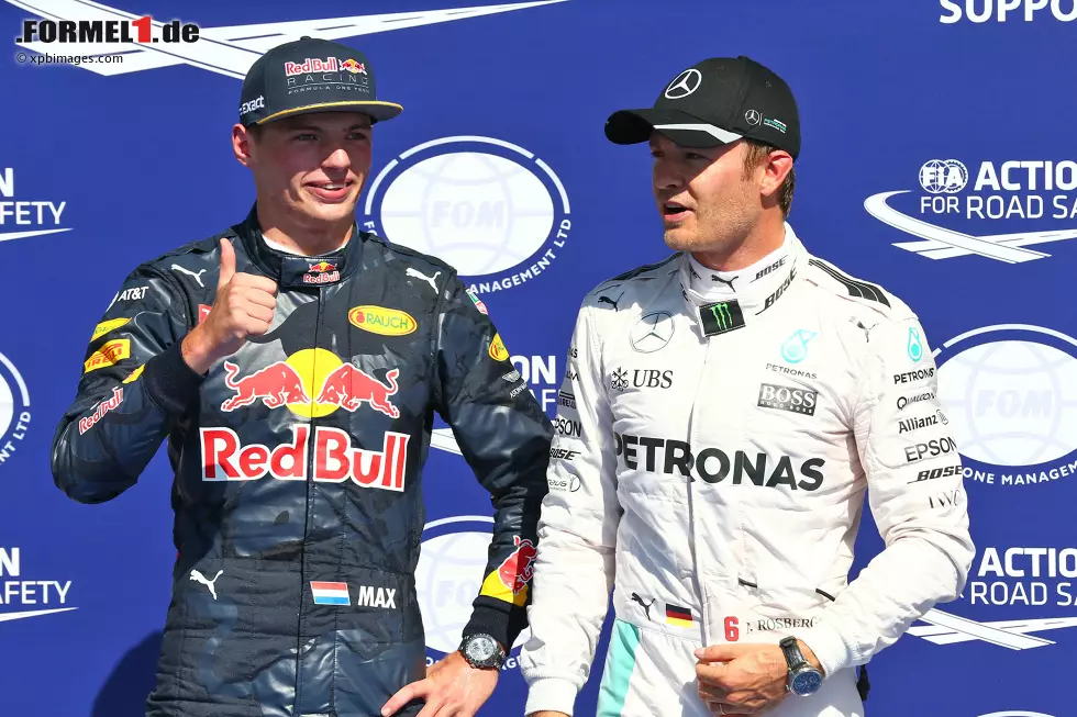 Foto zur News: Max Verstappen (Red Bull) und Nico Rosberg (Mercedes)