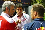 Foto zur News: Maurizio Arrivabene, Toto Wolff und Christian Horner