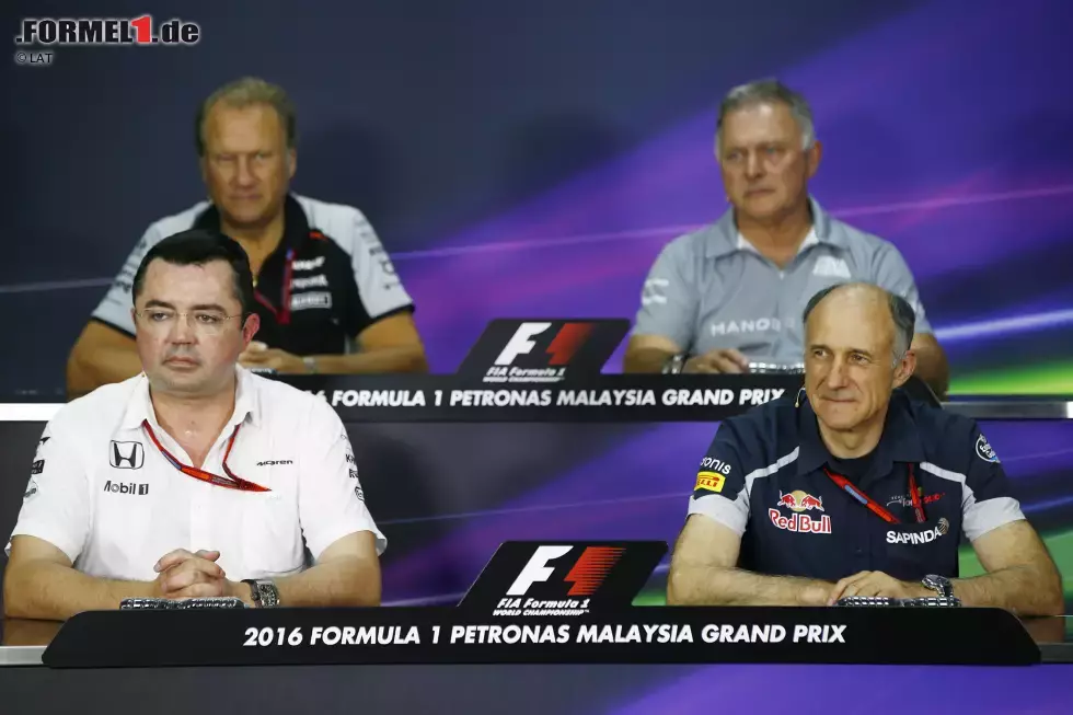 Foto zur News: Eric Boullier, Robert Fernley, Dave Ryan und Franz Tost