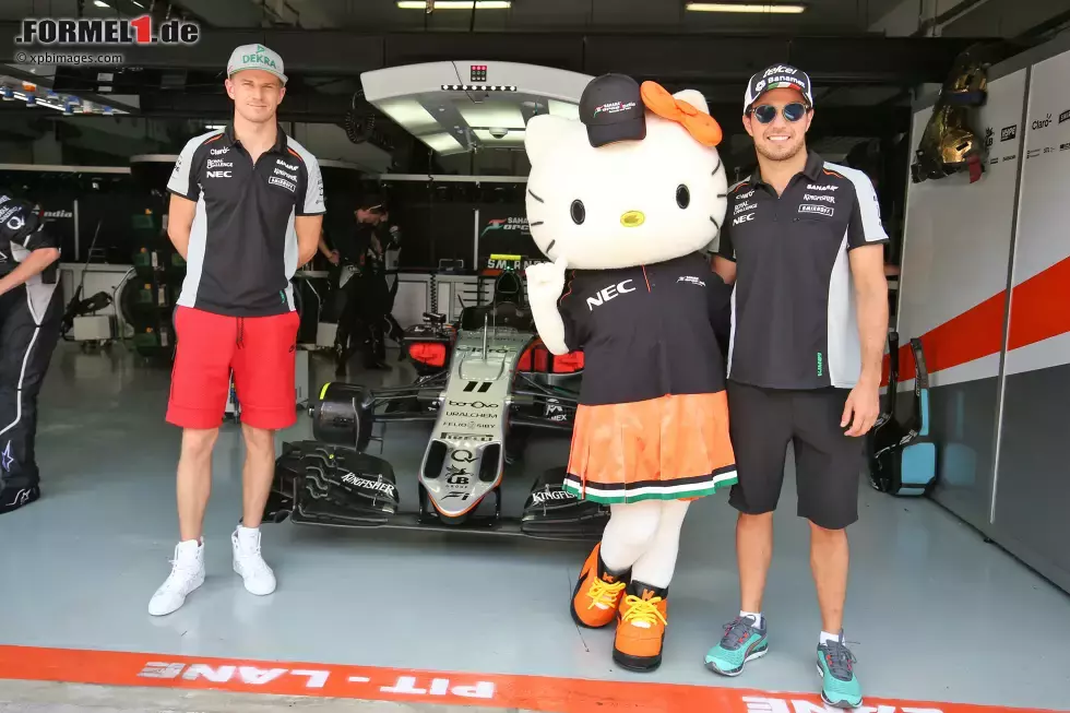 Foto zur News: Nico Hülkenberg (Force India) und Sergio Perez (Force India)