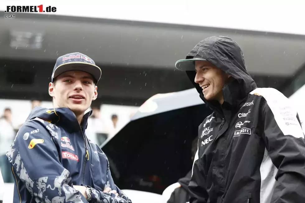 Foto zur News: Max Verstappen (Red Bull) und Nico Hülkenberg (Force India)