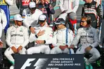 Foto zur News: Lewis Hamilton (Mercedes), Fernando Alonso (McLaren), Jenson Button (McLaren), Felipe Massa (Williams) und Nico Rosberg (Mercedes)