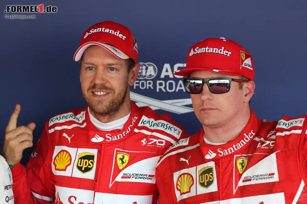 Foto zur News: Sebastian Vettel (Ferrari) und Kimi Räikkönen (Ferrari)