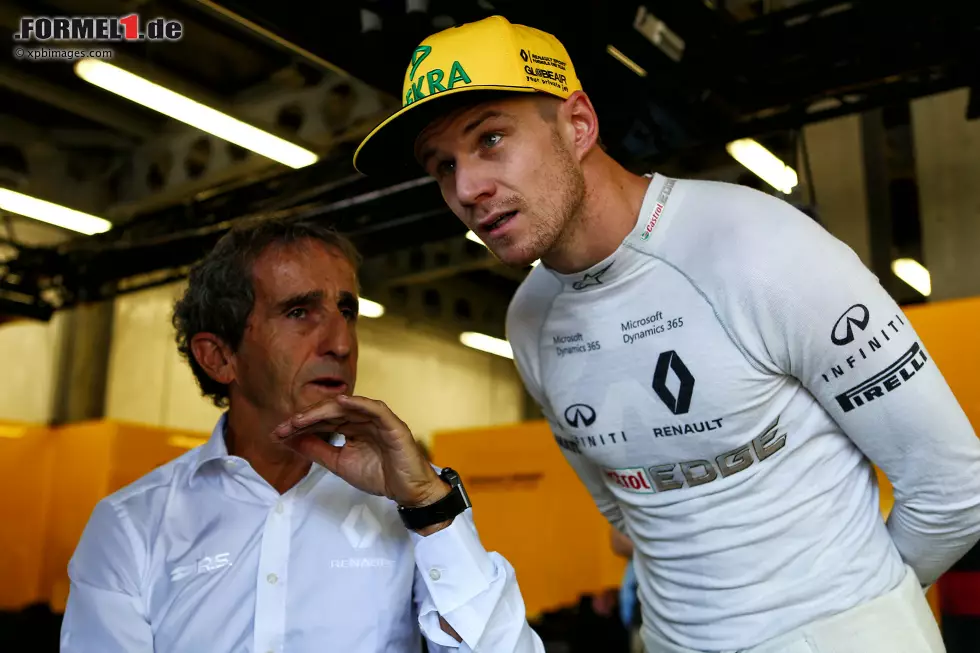 Foto zur News: Alain Prost und Nico Hülkenberg (Renault)