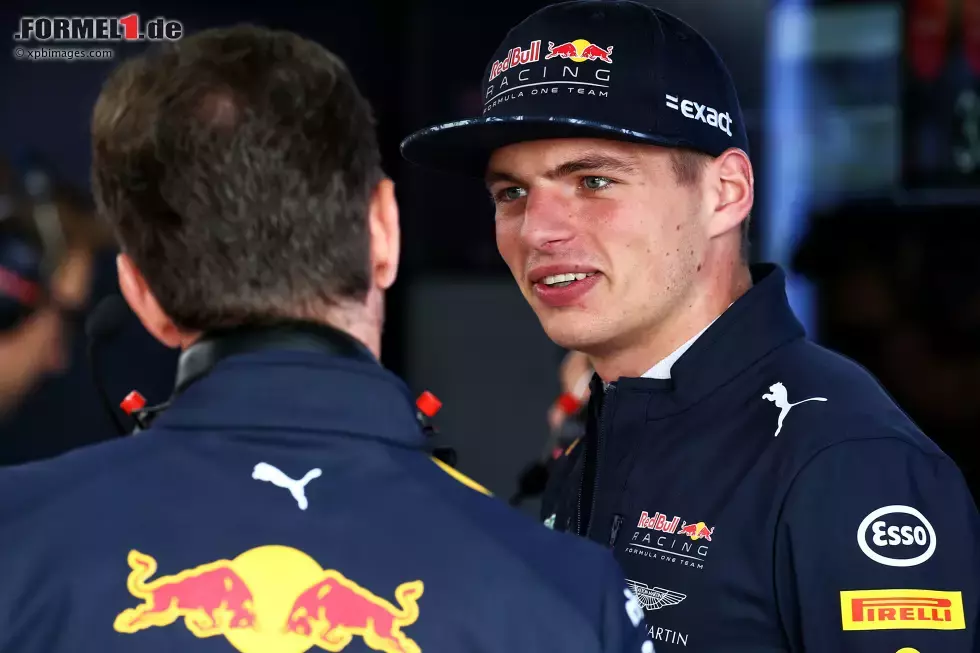 Foto zur News: Max Verstappen (Red Bull) und Christian Horner