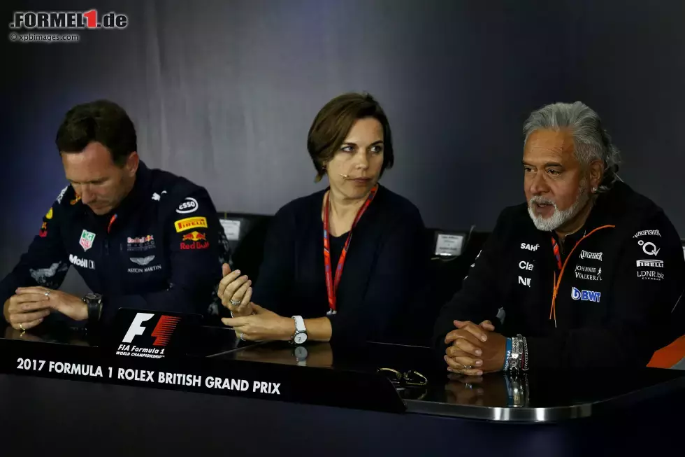 Foto zur News: Christian Horner, Claire Williams und Vijay Mallya