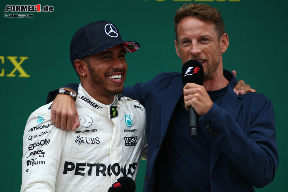 Foto zur News: Lewis Hamilton (Mercedes) und Jenson Button