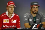 Foto zur News: Sebastian Vettel (Ferrari) und Fernando Alonso (McLaren)