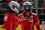 Foto zur News: Sebastian Vettel (Ferrari) und Kimi Räikkönen (Ferrari)