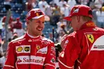 Foto zur News: Sebastian Vettel (Ferrari) und Kimi Räikkönen (Ferrari)