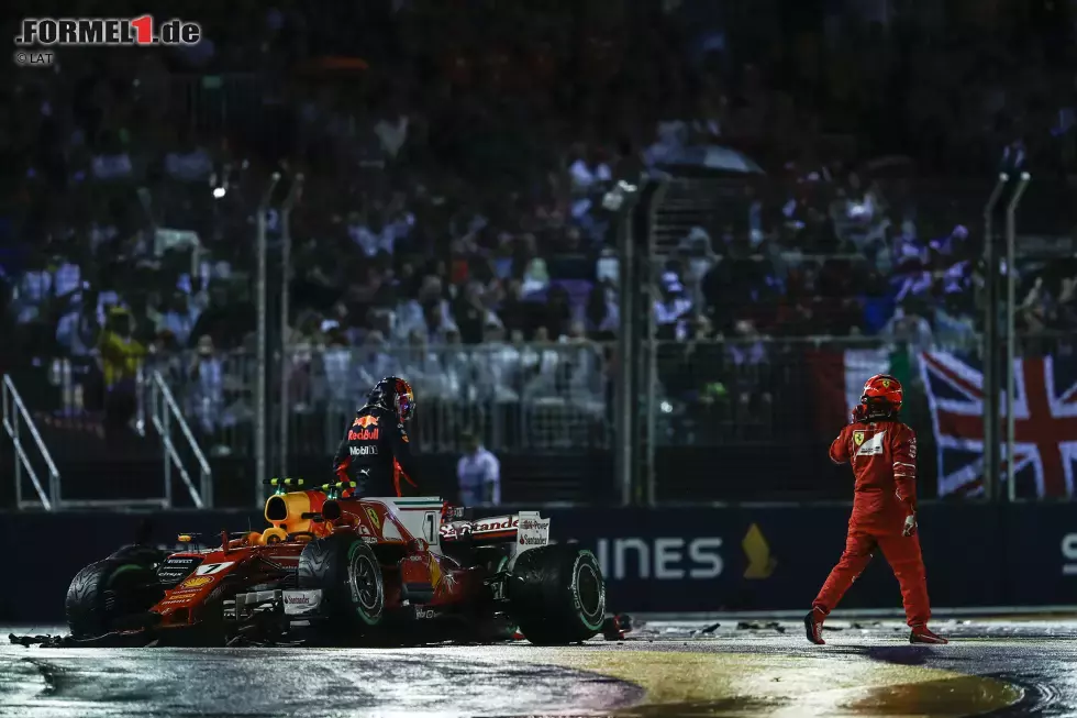 Foto zur News: Kimi Räikkönen (Ferrari) und Max Verstappen (Red Bull)