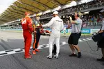 Foto zur News: Kimi Räikkönen (Ferrari), Max Verstappen (Red Bull) und Lewis Hamilton (Mercedes)