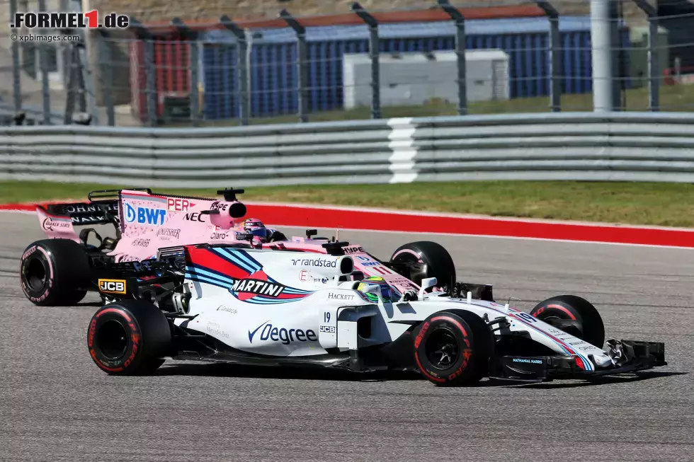 Foto zur News: Felipe Massa (Williams) und Sergio Perez (Force India)