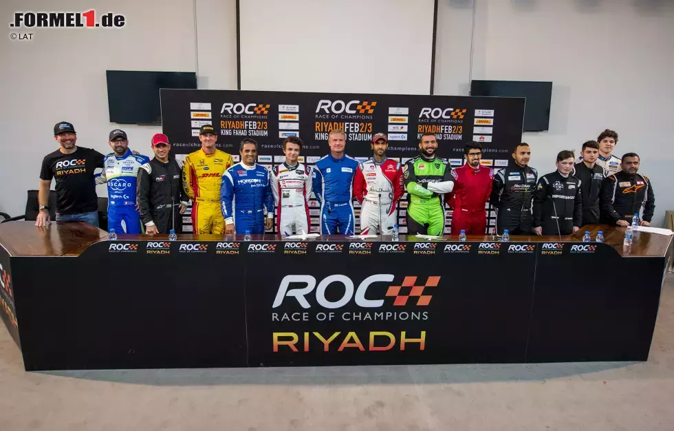 Foto zur News: Helio Castroneves, Ryan Hunter-Reay, Lando Norris, David Coulthard und Yazeed Al-Rajhi