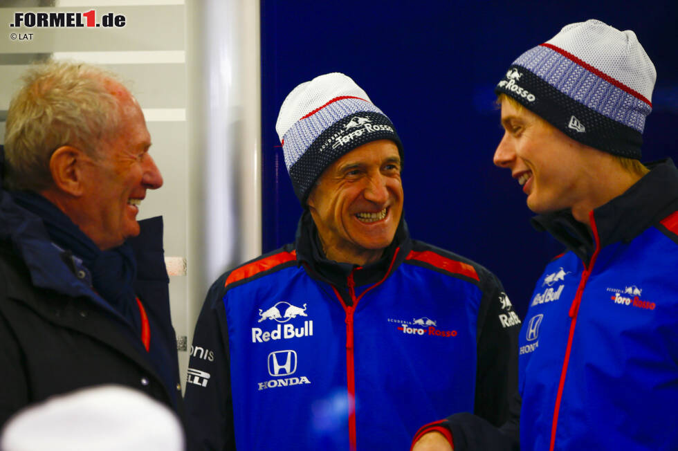 Foto zur News: Helmut Marko, Franz Tost und Brendon Hartley (Toro Rosso)