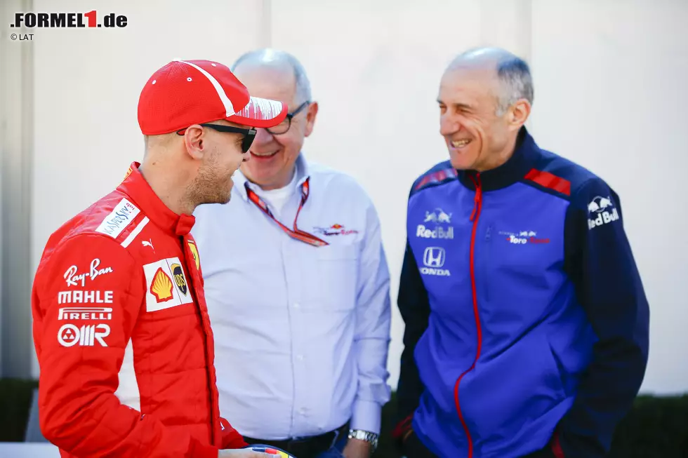 Foto zur News: Sebastian Vettel (Ferrari) und Franz Tost