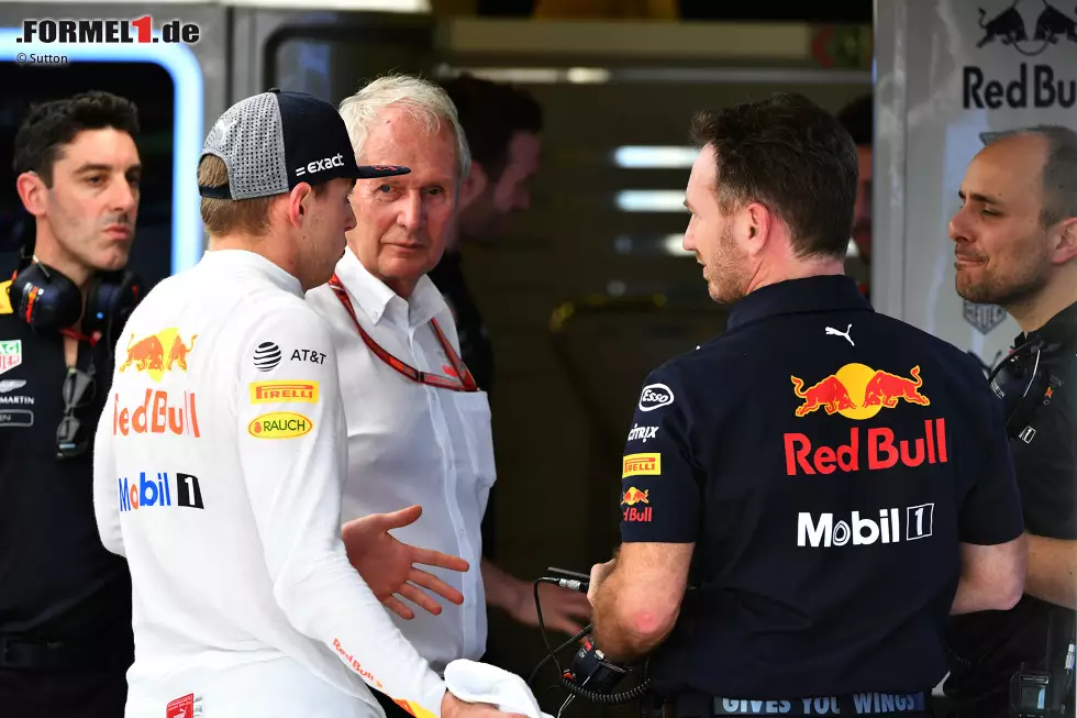 Foto zur News: Max Verstappen (Red Bull), Helmut Marko und Christian Horner