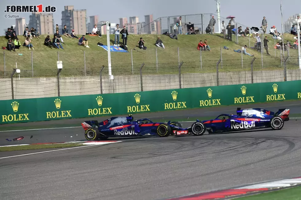 Foto zur News: Pierre Gasly (Toro Rosso) und Brendon Hartley (Toro Rosso)