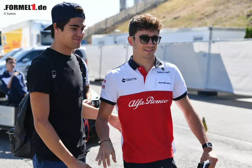 Foto zur News: Charles Leclerc (Sauber) und Lance Stroll (Williams)