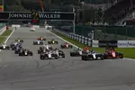 Foto zur News: Lewis Hamilton (Mercedes), Sebastian Vettel (Ferrari), Esteban Ocon (Racing Point), Sergio Perez (Racing Point), Romain Grosjean (Haas) und Kimi Räikkönen (Ferrari)