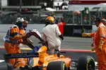 Foto zur News: Fernando Alonso (McLaren), Charles Leclerc (Sauber) und Nico Hülkenberg (Renault)