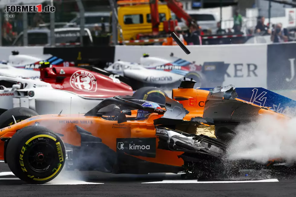 Foto zur News: Fernando Alonso (McLaren), Charles Leclerc (Sauber) und Nico Hülkenberg (Renault)