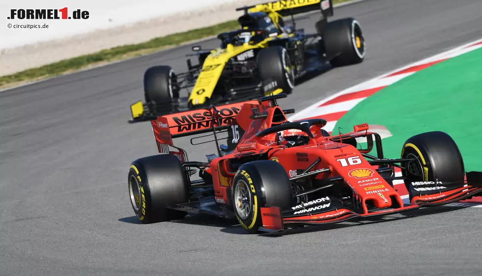 Foto zur News: Charles Leclerc (Ferrari) und Nico Hülkenberg (Renault)