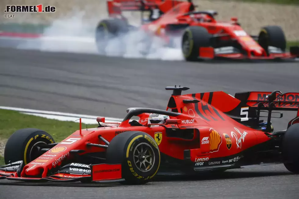 Foto zur News: Sebastian Vettel (Ferrari) und Charles Leclerc (Ferrari)