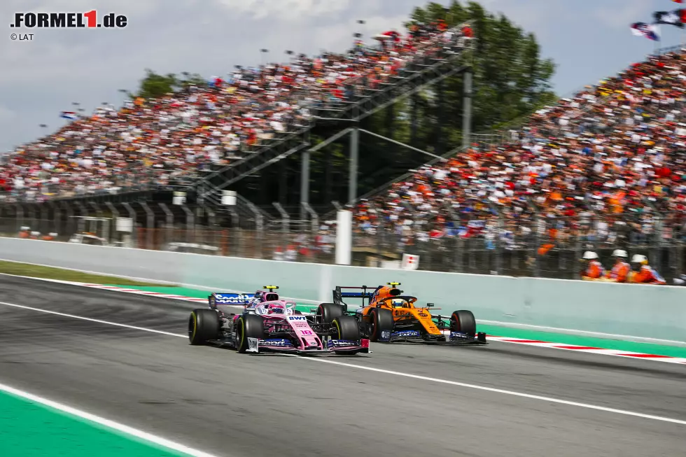 Foto zur News: Lance Stroll (Racing Point) und Lando Norris (McLaren)