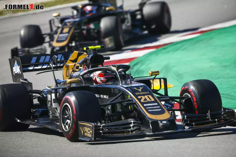 Foto zur News: Kevin Magnussen (Haas) und Romain Grosjean (Haas)