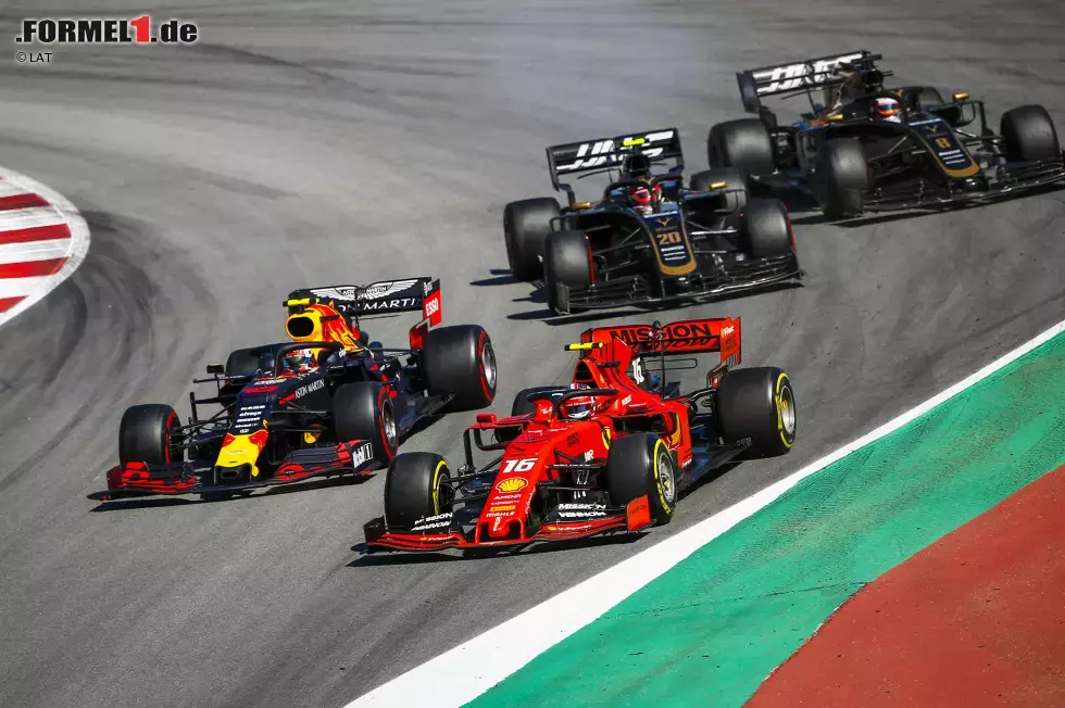 Foto zur News: Charles Leclerc (Ferrari), Pierre Gasly (Red Bull), Kevin Magnussen (Haas) und Romain Grosjean (Haas)