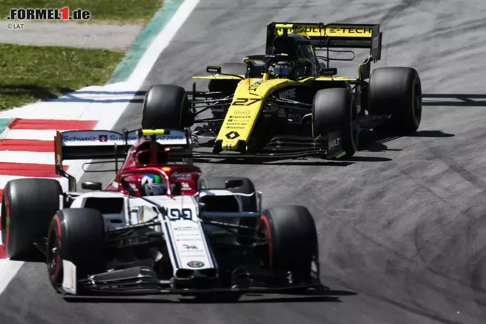 Foto zur News: Antonio Giovinazzi (Alfa Romeo) und Nico Hülkenberg (Renault)