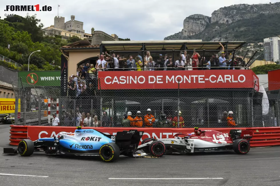 Foto zur News: Antonio Giovinazzi (Alfa Romeo) und Robert Kubica (Williams)