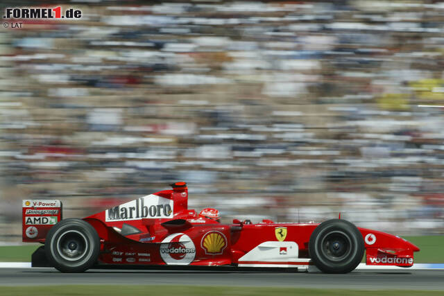 Foto zur News: Schumacher und der Ferrari lieferten eine der berühmten tadellosen Fahrten.