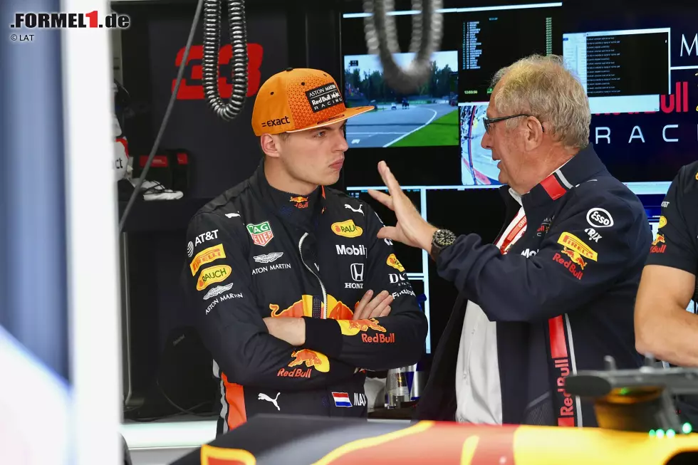 Foto zur News: Max Verstappen (Red Bull) und Helmut Marko