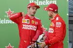 Foto zur News: Charles Leclerc (Ferrari) und Sebastian Vettel (Ferrari)