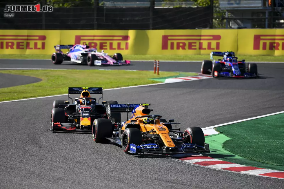 Foto zur News: Lando Norris (McLaren), Alexander Albon (Red Bull), Pierre Gasly (Toro Rosso) und Lance Stroll (Racing Point)