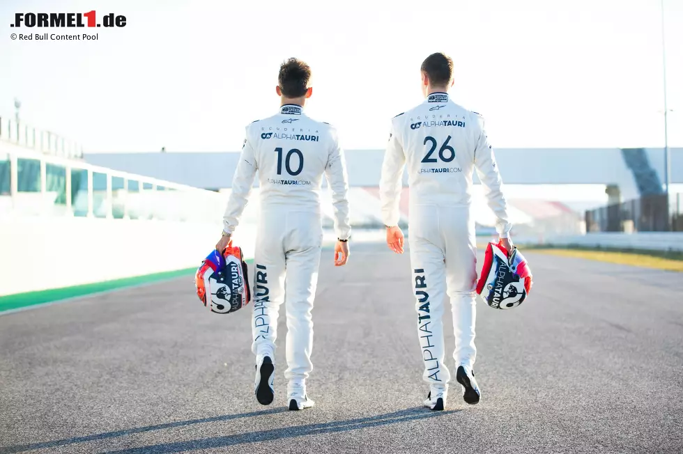 Foto zur News: Pierre Gasly und Daniil Kwjat (AlphaTauri)